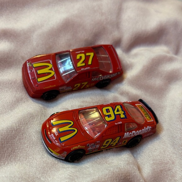 Nascar Other - Two Vintage McDonald’s Collectible Die Cast NASCAR Racing Cars 94 & 27